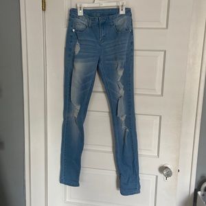 size 2 ripped jeans